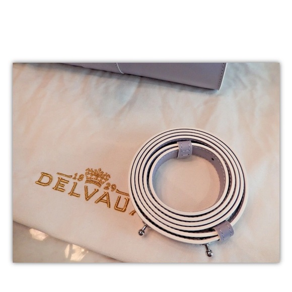 New $8,500 Delvaux Brilliant MM Box Calf Leather Rare Lilac Color Handbag - Picture 13 of 16